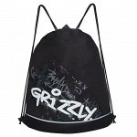 Мешок для обуви GRIZZLY с одним отделением, с боковым карманом, укрепленным дном, для школы, для мальчика