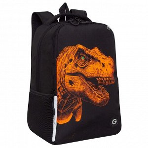 Рюкзак школьный GRIZZLY легкий с жесткой спинкой, двумя отделениями, для мальчика