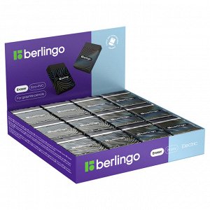 Ластик Berlingo ""Electric"", Eco-PVC, картонный держатель, 45*32*11мм