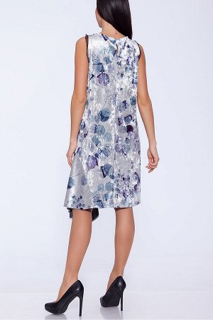 #53436 Платье (OZO) Серый/фиолетовый