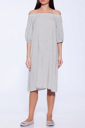 #54765 Платье (Неженка) Белый/горошек