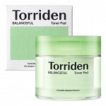 Torriden Balanceful Cica Toner Pad, Гипоаллергенные очищающие пэды с центеллой 60шт
