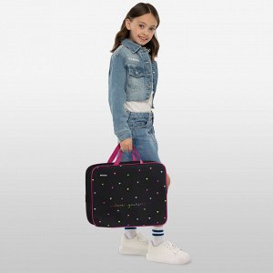 Папка текстильная с ручками 1 отделение, А4 Berlingo ""Love Yourself"", 350*265*80мм, текстиль, на мол