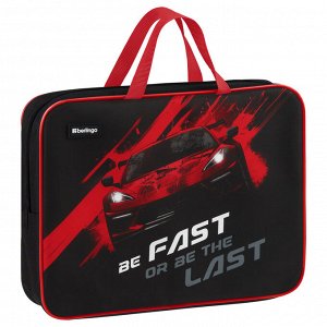 Папка текстильная с ручками 1 отделение, А4 Berlingo ""Fast Track"", 350*265*80мм, текстиль, на молнии