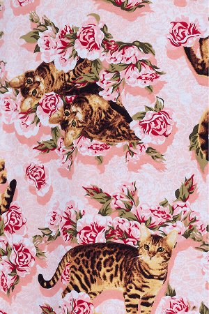 #59292 Платье Розовый/Кошки