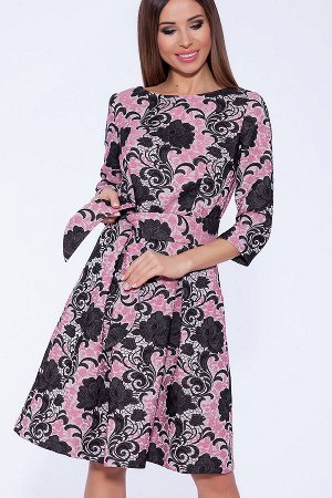 #59967 Платье Черный/розовый