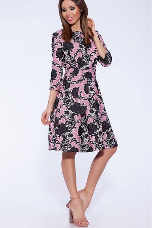 #59967 Платье Черный/розовый