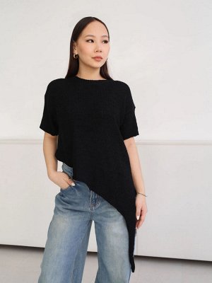 Футболка вязаная Knit, черная