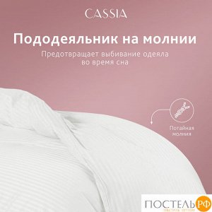 CASSIA ЛЮКС Страйп Сатин бел КПБ 200х215-1/230х250-1/50х70-2/70х70-2, 6 пр., хл/сатин
