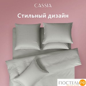 Комплект постельного белья CASSIA ЛЮКС Страйп Сатин, Евро