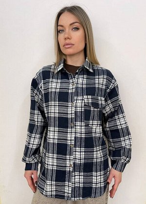 Miss Rouge Рубашка фланель OVER SIZE