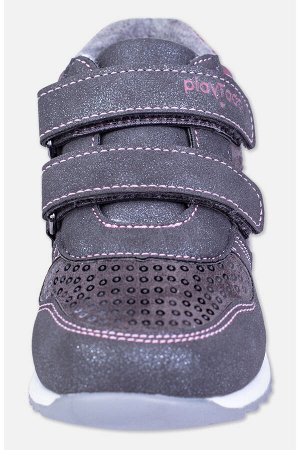 #82396 Ботинки темно-серый,розовый