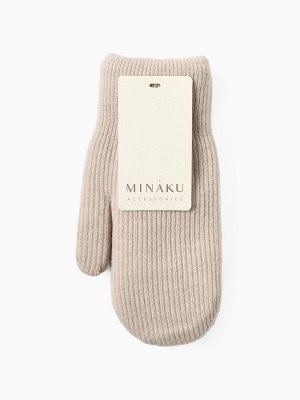 Варежки женские MINAKU, серая, 22 см