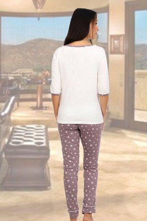 Женская пижама с брюками Слива