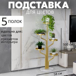 Подставка для цветов, 5 полочек, 58 x 100 см