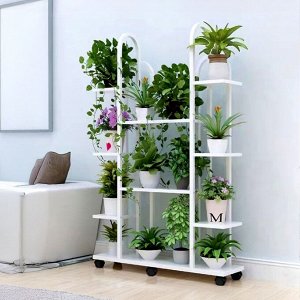 Подставка для цветов, мобильная, 11 полочек, 84 x 20 x 155 см