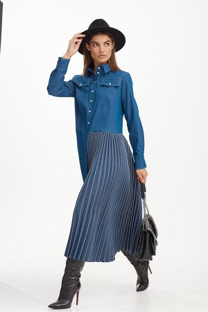Платье Niv Niv Fashion 3165 джинсовый