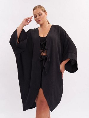 Кардиган из муслина KA01401BLK01
