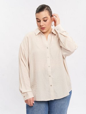 Рубашка из жатой ткани BL11549WHT03