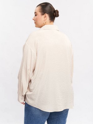 Рубашка из жатой ткани BL11549WHT03