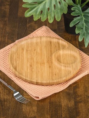 Блюдо круглое 2-х секц Д25*1,5см