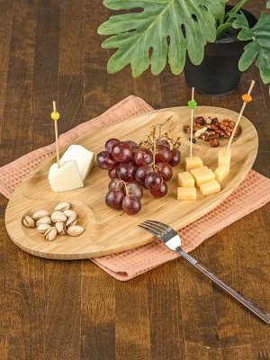 Блюдо овальное 3-х секц 35,5*20,5*1,5см