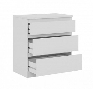 КАСТОР Комод с 3 ящиками, белый 71х65х39см
