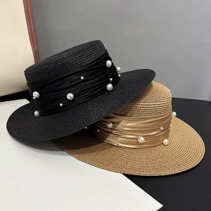 Шляпа солнцезащитная, женская, соломенная