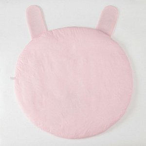 Ковёр детский игровой Крошка Я «Зайка», цвет розовый, d 90 см, 100% хлопок