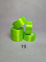 Лента атласная 4см. зеленый неон