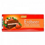 Шоколад BOHME Erdbeer  темный с клубничной c начинкой 100 г *