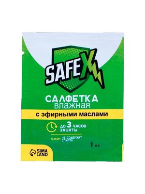 Средство от комаров SAFEX Влажная салфетка, 1 шт.