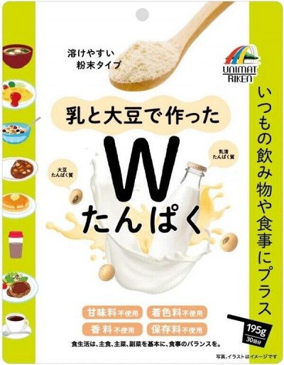 Двойной протеин из молока и соевых бобов Unimat Riken W Protein