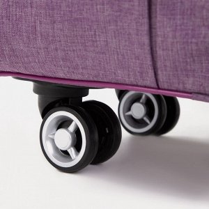Сумка дорожная 18" на колёсах, отдел на молнии, 4 наружных кармана, цвет фиолетовый