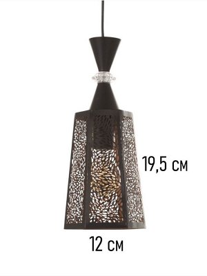 Светильник потолочный BayerLux «Цветы», 1x40 Вт, Е27, черный, 15x15x35+100 см