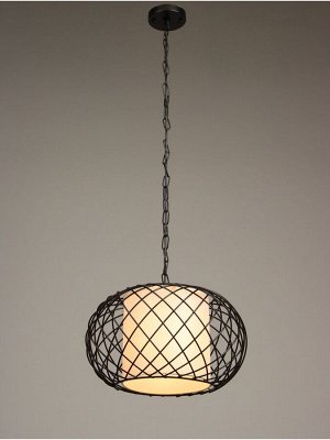 Светильник потолочный BayerLux Lotte, 1x40 Вт, Е27, черный, 36x36x26+80 см