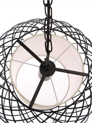 Светильник потолочный BayerLux Lotte, 1x40 Вт, Е27, черный, 36x36x26+80 см