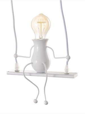 Светильник потолочный BayerLux Altalena, 1x40 Вт, Е27, белый, 27x22x12 см