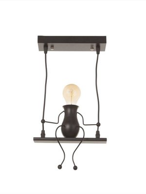 Светильник потолочный BayerLux Altalena, 1x40 Вт, Е27, черный, 27x22x12 см