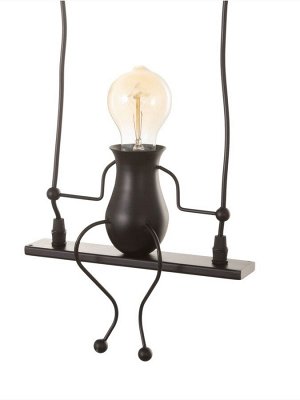 Светильник потолочный BayerLux Altalena, 1x40 Вт, Е27, черный, 27x22x12 см