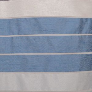 Тюль "Этель" 145х280 Гамма синий (горизонтальная полоса) б/утяжелителя, 100% п/э