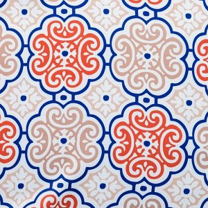 Штора портьерная "Этель" Дамаск цвет синий 135х250 см, блэкаут, 100% п/э