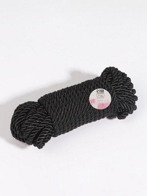 Шнур витой, d=5 мм, 10±1 м, чёрный