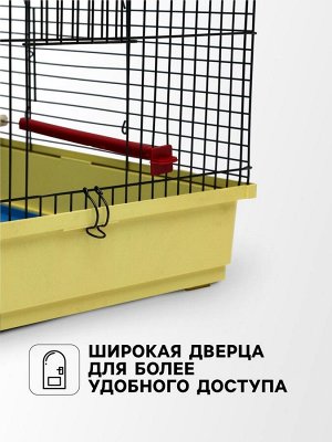 Клетка для птиц "Грация", 49 х 36 х 37 см, микс цветов
