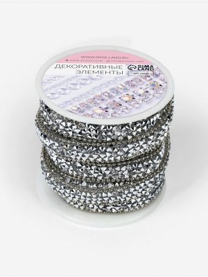 Стразы и бусины термоклеевые, 10 мм, 4.5±0.5 м, цвет серебряный