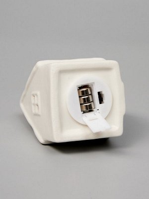 Светодиодная фигура «Уютный дом», 6.5x6x9.8 см, 1 LED, керамика, от батареек LR44x3 шт., тёплый белый свет