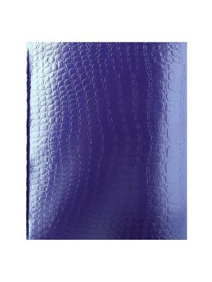 Тетрадь 48л., А5, в клетку, Croco Metallic, бумвинил, блок офсет, фиолетовая