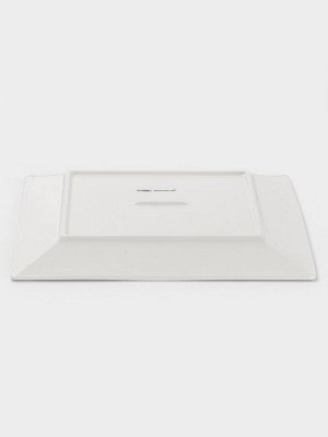 Тарелка квадратная Доляна White Labe, 25.5x2 см, фарфор, белая