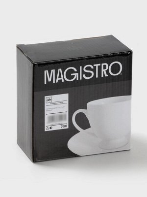 Кофейная пара Magisto English tea party, 115 мл, фарфор, белая