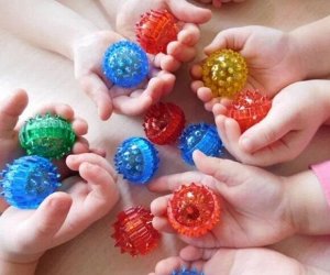 Массажный шарик Су — Джок с двумя металлическими пружинами